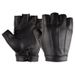 New PU leather half-finger gloves for men and women outdoor sports riding keyboard typing mobile game fishing gloves plus velvet thin_viptrois.com
