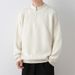 Pure Cross-Border Volume-48 Half-Zip Knitted Spri Autumn Winter Inner Layer Base Shirt Sweater American Casual Men's_viptrois.com