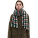 Unisex Autumn and winter bristle short beard small plaid scarf shawl_viptrois.com