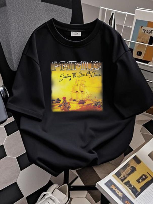 primus Sea Of Cheese T Shirt Homme Graphic Stylish Streetwear Slightly Unisex Breathable Casual Versatile Summer Comfortable Stretched Soft_viptrois.com