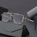 Men's Sunglasses Of High End Ins Metal Square Sunglasses For Women, Fashionable Large Frame, Slimming And Anti Ultraviolet Sunglasses_viptrois.com