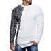 Men's Clothing Solid Color Round Neck Long Sleeve Knitted Top Large Size Men's Clothing_viptrois.com