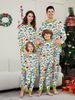 Christmas Deer Snowman Snowflake Christmas family dress printed homewear pajamas_viptrois.com