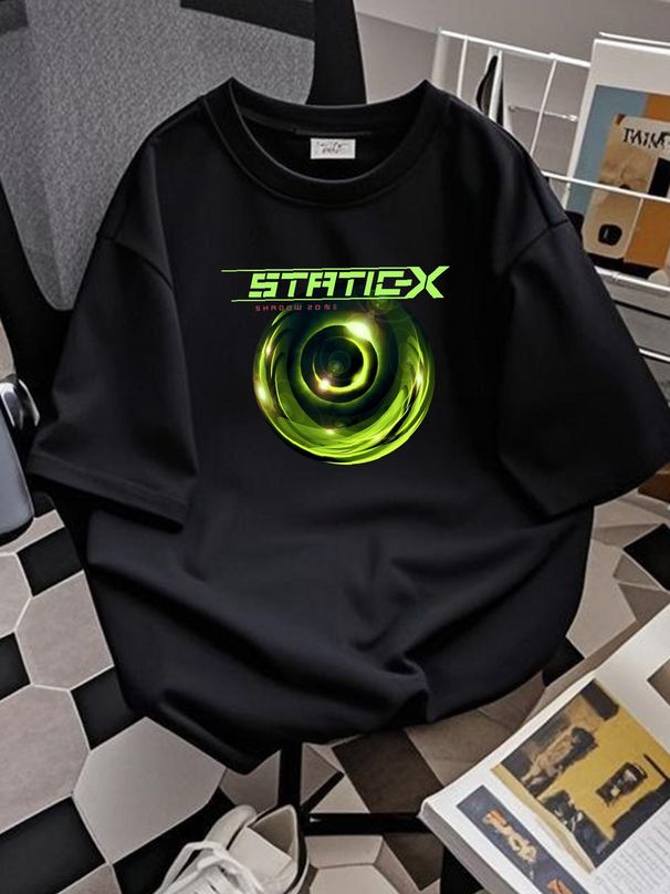Vintage Static X Shadow Zone 2003 Rock Metal Band 2000s Tour Tee T-Shirt Sz XL Soft Unisex Breathable Slightly Homme Summer Graphic Streetwear_viptrois.com