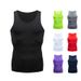 Men's Clothing Sports Tight Vest Quick Drying Sleeveless Fitness Elastic Solid Color Bottom Running Body Shaping_viptrois.com