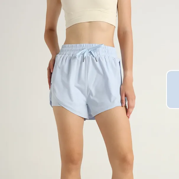 Sports Women Yoga Shorts Lightweight Loose Athletic High Waist Quick Dry Breathable Outdoor Recreational Running Yoga Shorts_viptrois.com