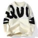 Men's Clothes Sweater Men Autumn-winter Men's Thickened Sweater Men's Trend Large Letter Knitwear Men's_viptrois.com