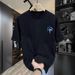 Men's Clothing High Street Cross Pure Cotton Short Sleeved Large Size Heavy Handsome T Shirt_viptrois.com