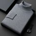 Men's Winter High Neck Sweater, Thick Knit Pullover, Loose Fit Casual Solid Color Top, Warm Comfortable & Stylish_viptrois.com
