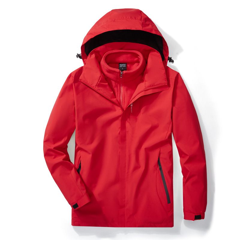 Men's Clothing Rush Clothes Casual Jacket Multifunctional Solid Color Fleece Two-piece Disassembled Cold-proof Mountaineering _viptrois.com