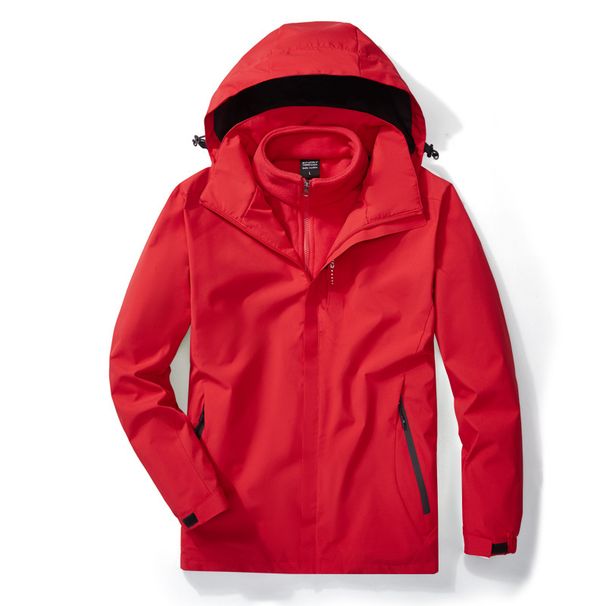 Men's Clothing Rush Clothes Casual Jacket Multifunctional Solid Color Fleece Two-piece Disassembled Cold-proof Mountaineering _viptrois.com