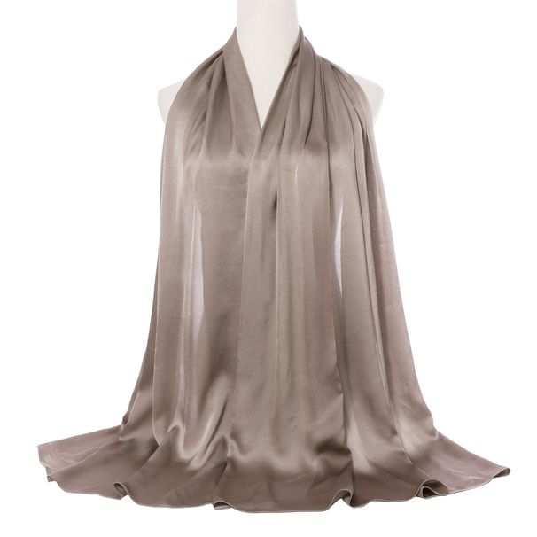 Breathable Wrinkled Satin Scarf - Simulated Silk Elastic Long Head Scarf (Cool & Lightweight, Malaysian Style, Bright Colors For Women)_viptrois.com