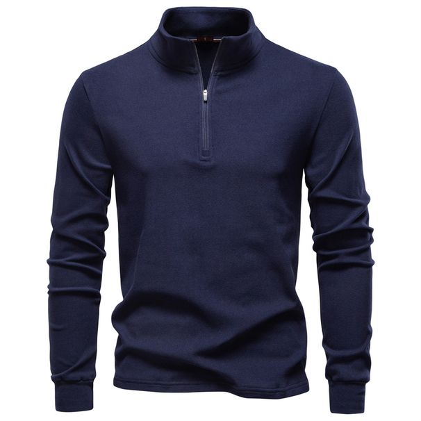 Pure Warm Base Layer Zipper Half Stand Collar Sweatshirt Long Sleeve New 2025 Men's European Size Autumn Winter Derong_viptrois.com
