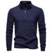 Pure Warm Base Layer Zipper Half Stand Collar Sweatshirt Long Sleeve New 2025 Men's European Size Autumn Winter Derong_viptrois.com