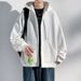 Pure Autumn Hooded Cardigan Heavyweight Sweatshirt Men's Winter New American Style Loose Casual Jacket Top_viptrois.com