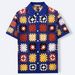 Men's Breathable Linen-Look Polo Shirt With Geometric Embroidery – Summer Casual Short Sleeve Knit Top For Slim Fit_viptrois.com