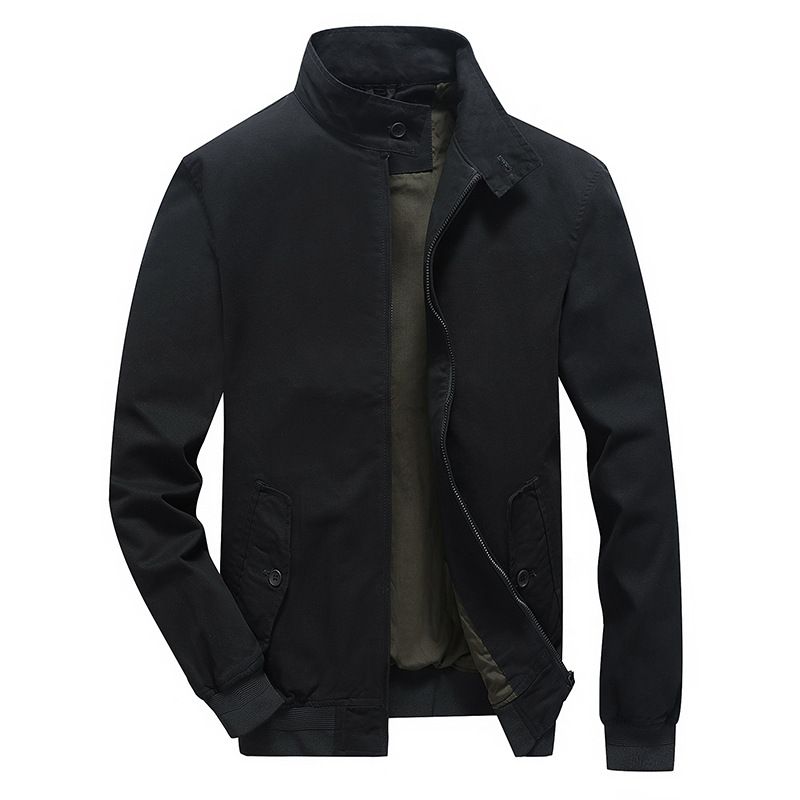 Men's Heavy Duty Work Jacket With Fleece Lining, Winter Water-Resistant Cotton Utility Coat, Relaxed Fit Military Green Outerwear For Cold Weather_viptrois.com
