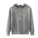 "Unisex Distressed Hooded Cardigan – Oversized Open-Front Knit Sweater With Mesh Detailing (M-3XL, Black/Navy/Gray)"_viptrois.com