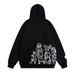 Streetwear Graphic Hoodie For Men - Oversized Pullover With Artistic Line Print, Unisex High-Fashion Hooded Sweatshirt_viptrois.com