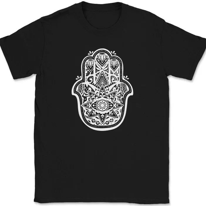 Hasma T-Shirt Mens Womens Tees Top Cosmic Protection Jewdism Hebrew Religious Hand Tee_viptrois.com