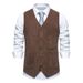 2025 New Men's Corduroy Business Fabric Retro Suit Vest_viptrois.com