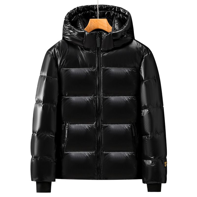 Men's Clothing Winter Black And Gold Cold Proof Clothing Warm Couple Hooded Jacket Fashionable Suspender Tops Unisex Cotton Clothing_viptrois.com