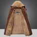 Men's Winter Long Cotton Coat With Fleece Lining, Thickened Warm Jacket For Casual Windproof Outerwear, Plus Size Available_viptrois.com