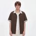 Men's Striped Faux Two Piece Short Sleeve Shirt Casual Versatile Loose Fitting Stylish Sophisticated Summer Everyday Commuting_viptrois.com