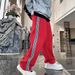 Men's Oversized Drop-Crotch Pants – Streetwear Joggers With Drapery Effect (Pink, Yellow, Black, Army Green, S-XXXL_viptrois.com