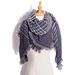 Unisex Herringbone plaid bristle square folio triangular shawl scarf_viptrois.com
