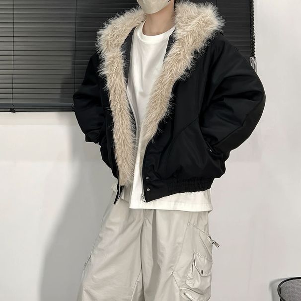 2026 Autumn New American Style Mountain Eagle Fur Collar Thickened Cotton Jacket For Men And Women Winter Workwear Coat_viptrois.com