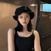 Small Simple And Versatile Cloud Female Dark Bucket Korean Version Jellyfish Hat, Small Sunshade Hat_viptrois.com