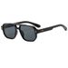 Men's Sunglasses New Retro Double Beam Sunglasses Fashionable Square Anti Ultraviolet Sunglasses Business Trend Glasses Driving Mirror_viptrois.com