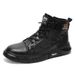 European Warm Series 2025 Autumn New Daily Casual Men's Shoes Black Trendy Martin Boots Versatile For Outings_viptrois.com