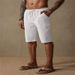 Men's Summer Linen Cotton Drawstring Casual Beach Shorts - Breathable, Relaxed Fit, Elastic Waistband, Multiple Pockets_viptrois.com