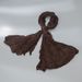 County Literature Brown Cotton Scarf For Women, Thin Artistic Linen Wrinkled Silk Scarf, Neck Tie, Long Strip,_viptrois.com