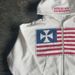 Men's Clothing Unisex Embroidered Zip-Up Hoodie Streetwear Y2K Hip-Hop Pullover With Drawstring Hood & Geometric Patterns_viptrois.com