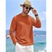 Cross-Border Exclusive Basic Long Sleeve T-Shirt Men, Pure Cotton, Drop Shoulder, Crew Neck, Pullover, Inner Layer, Base_viptrois.com