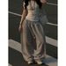 Men's Clothing Trade Spring And Autumn Style Simple Sporty Casual Pants For Women, Loose Fit, Wide Leg, Slimming Long Pants_viptrois.com