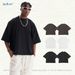 High-quality 300G Heavyweight Pure Cotton T-shirt, European American Trendy Brand, Boxy Fit, Short And Wide Cut,_viptrois.com