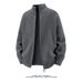 Men's Wavy Knit Cardigan Sweater - Oversized Batwing Loose Fit Long Sleeve Semi-Turtleneck Pullover For Autumn & Winter_viptrois.com