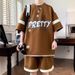 Casual Sports Men's Plus Size Summer Short Sleeve T-Shirt Shorts Cool Stylish Outfit Complete Set_viptrois.com