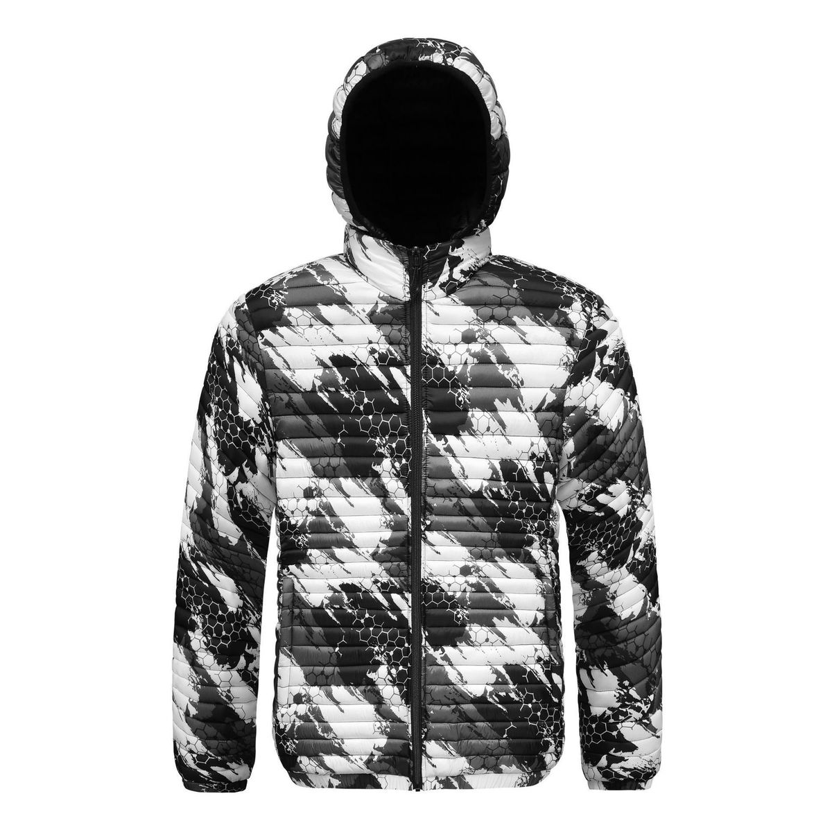 Rib Suit Padded Coat Men's Removable Hat Thickened Camouflage Hooded Padded Jacket_viptrois.com