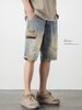 Cowboy Shorts Men's American Workwear Casual Five Pot Mid Length Pants Trendy Brand Loose Straight Tube 2024 Summer_viptrois.com