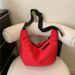 Luggage Bags Literary Nylon Dumpling Bag Large Capacity Fashion Commuter Crossbody Bag Trend Solid Color Shoulder Bag_viptrois.com
