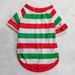 Christmas Letter striped Christmas family dress printed home dress pajamas_viptrois.com