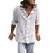 Men's Clothing Double Layer Wrinkled Loose Casual Collar Long Sleeved Shirt Men's Solid Color Comfortable Shirt_viptrois.com