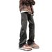 American Retro Zipper Jeans Men's 2024 New Summer Casual Straight Pants High Street Vibe Trendy Brand_viptrois.com