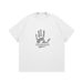 Silver Palm Print, European And American Style Letter T-shirt, Loose Trend Short-sleeved Shirt, Breathable, Comfortable And Casual_viptrois.com
