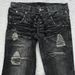 Revival Distressed Flared Jeans – High-Stretch Low-Rise Denim Pants With Lace-Up Waist For Men & Women_viptrois.com